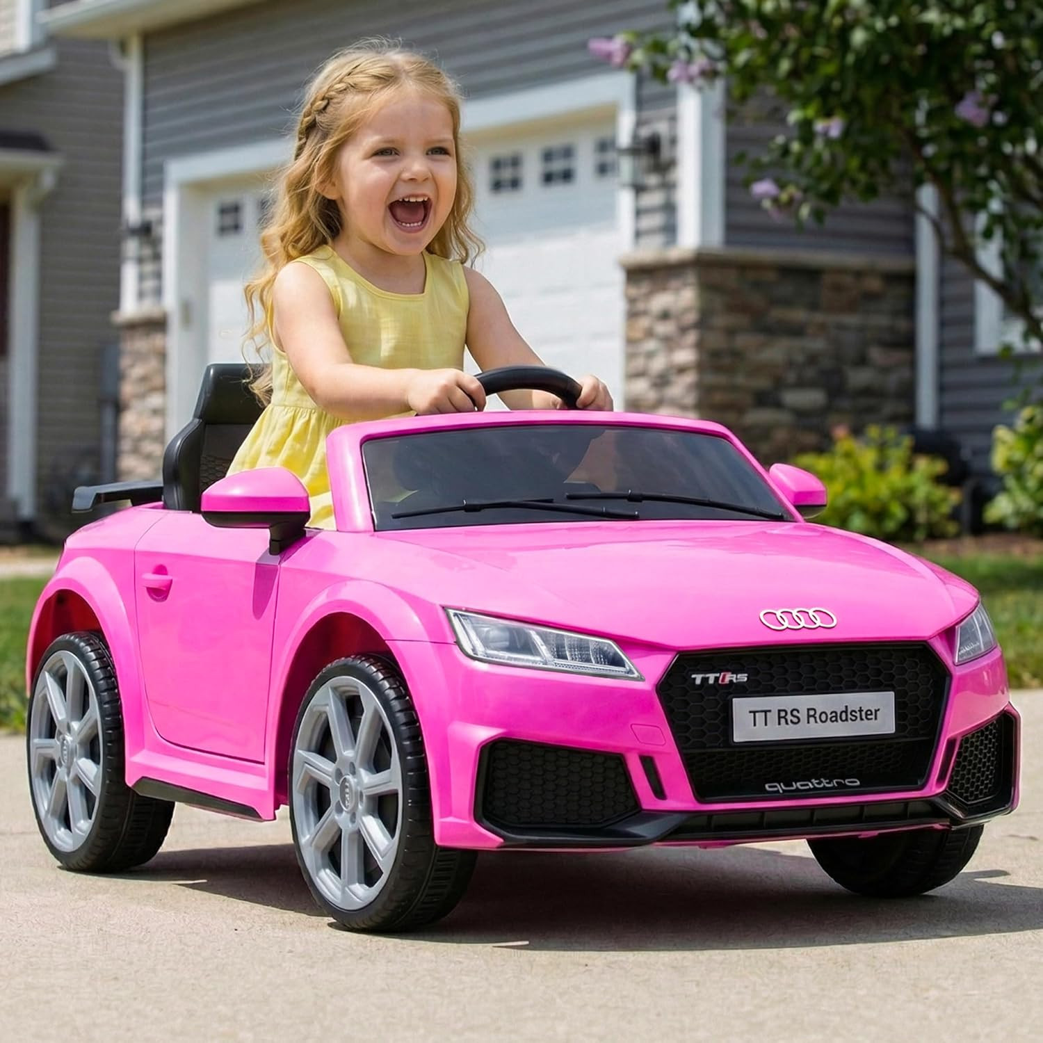Hikiddo Licensed Audi TTRS Electric Kids Car, 24V Kids Ride-On Toy Car for Toddl