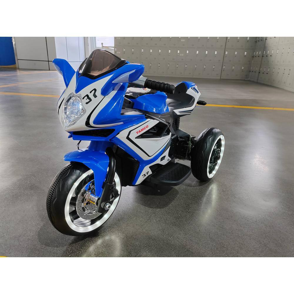 Plastic 6V Electric Motorcycle for Kids 3-4 -Years Boys & Girls with Headlight,