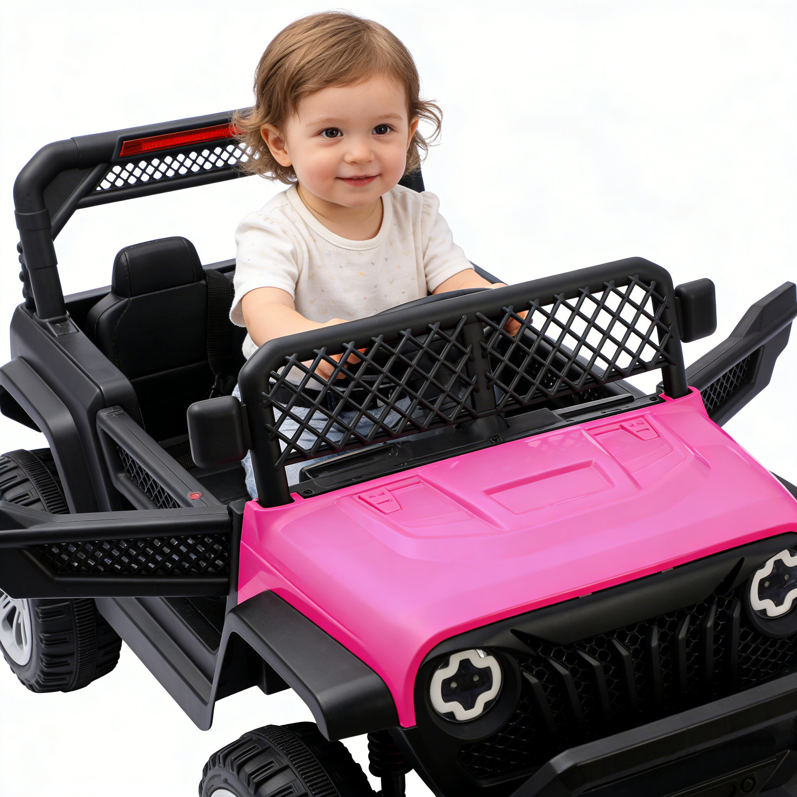Ride on Car Kids Electric Car with Remote Control Swing for 3~6 Years Gift Pink