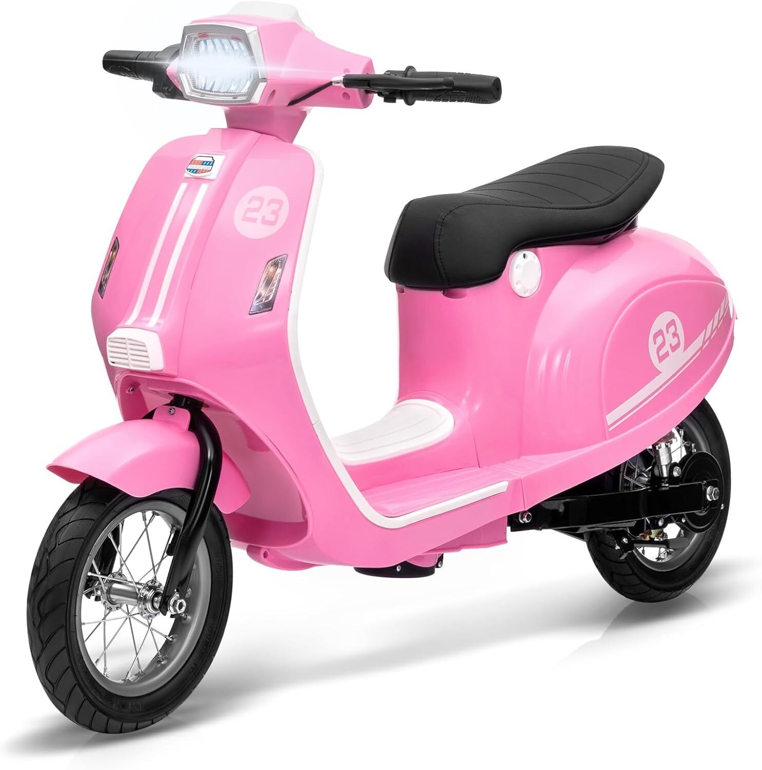 24V 350W Kids Motorcycle Electric Moped Scooter Motorbike Toy with LED for 8-12Y