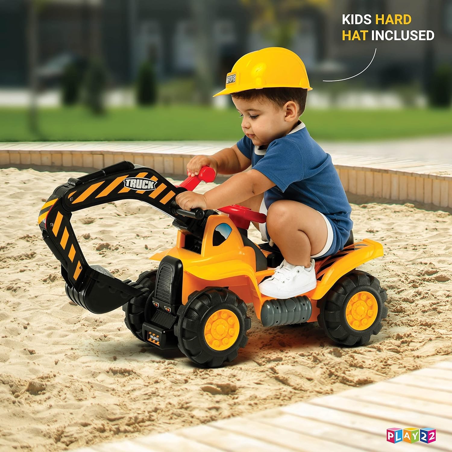 Toy Tractors Kids Ride On Excavator Music Sounds Digger Scooter Bulldozer