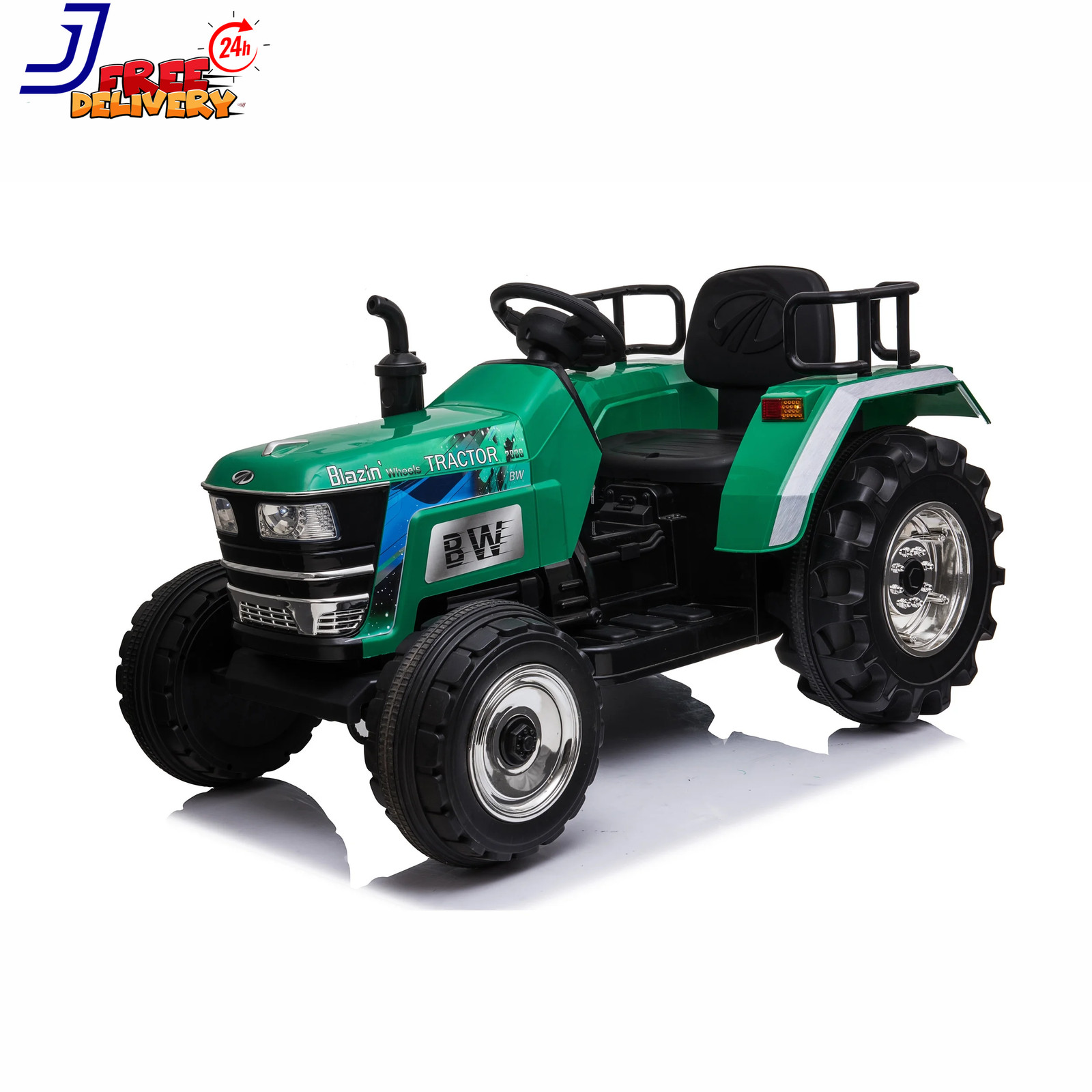 Blazin’ Wheels 1 Piece 12V Battery Op. Rideon Big Wheel Tractor Unisex Toy