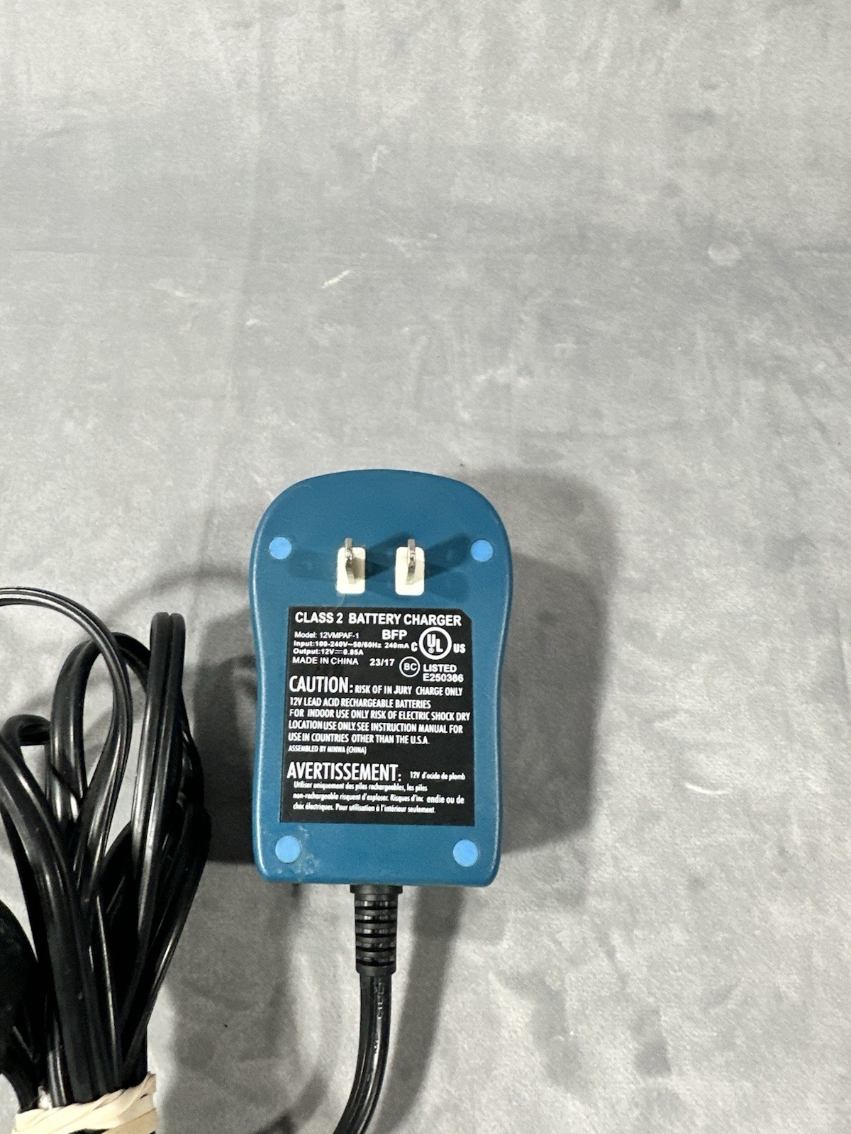 Authentic 12VMPAF-1 OEM Peg Perego 12 Volt Battery Charger for Kids Ride On Toys