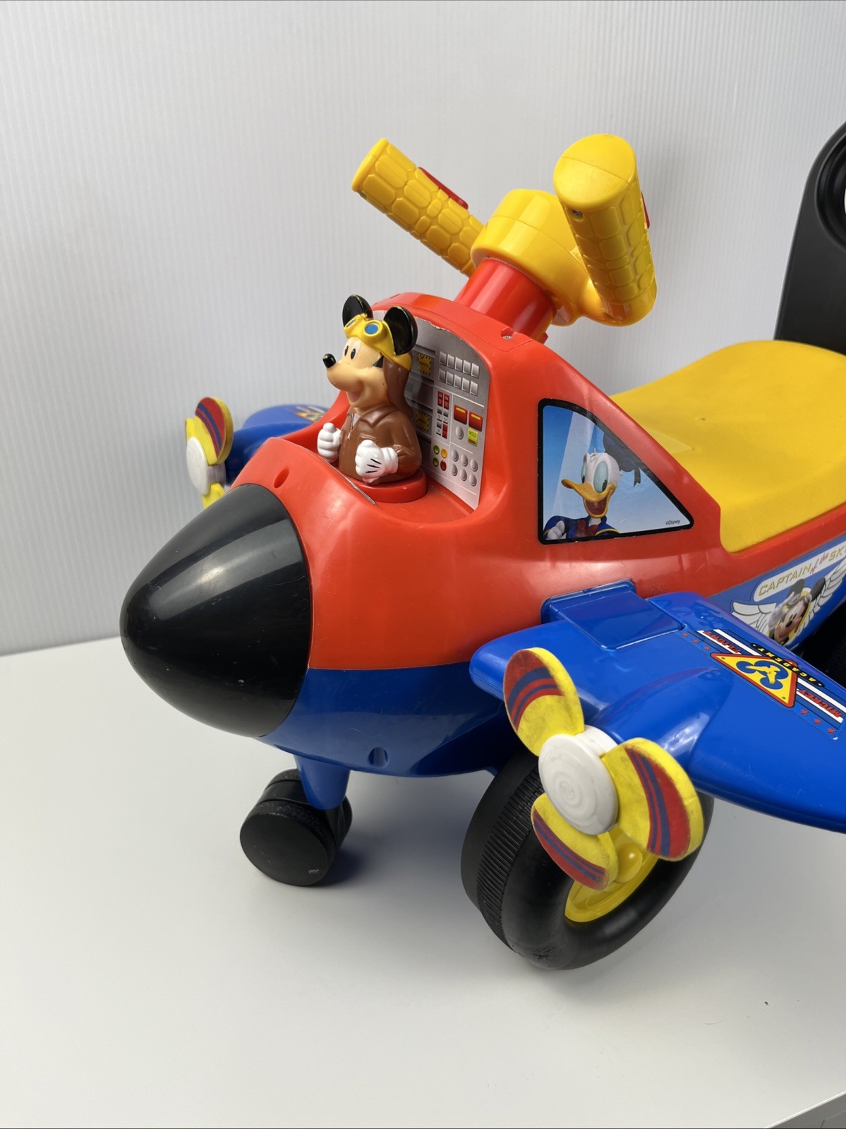 Kiddieland Disney Lights and Sounds Toddler Ride-On Mickey Mouse Plane WORKS