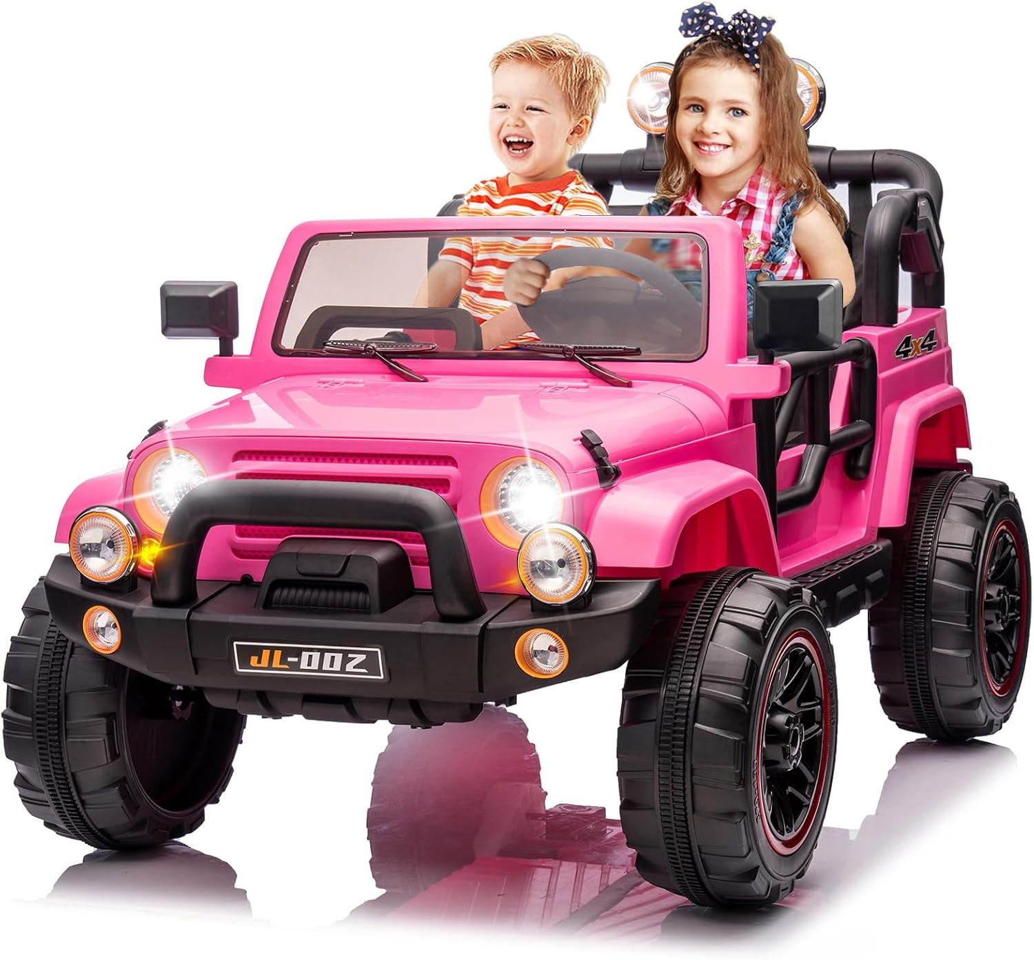 2 Seater Ride on Truck and Car Cover, 12V Children’S Electric Car with Parental