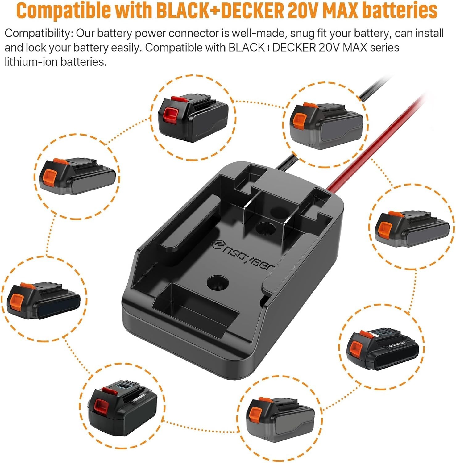 Secure Power Wheel Battery Adapter – Easy Install with Fuse & Switch Included