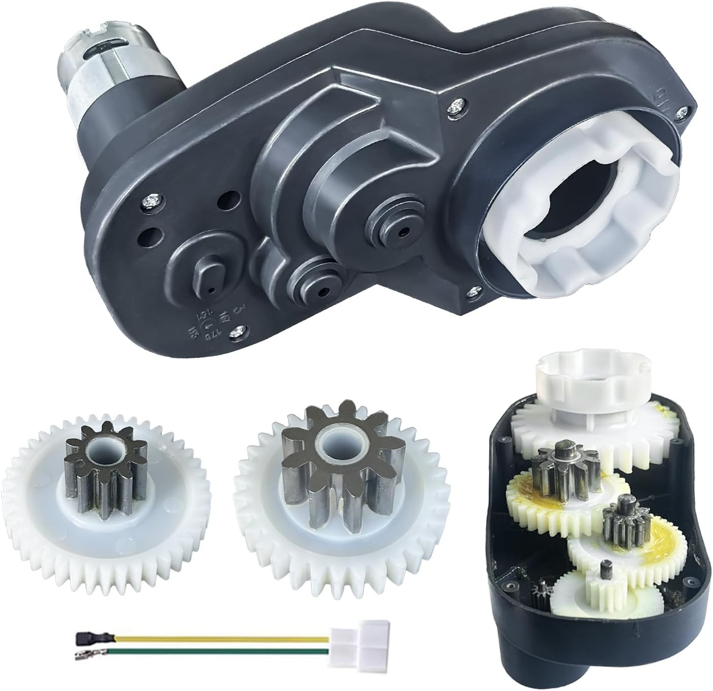 24V High Power Gearbox for Power Wheels, High Torque 24 Volt Motor 30000RPM with