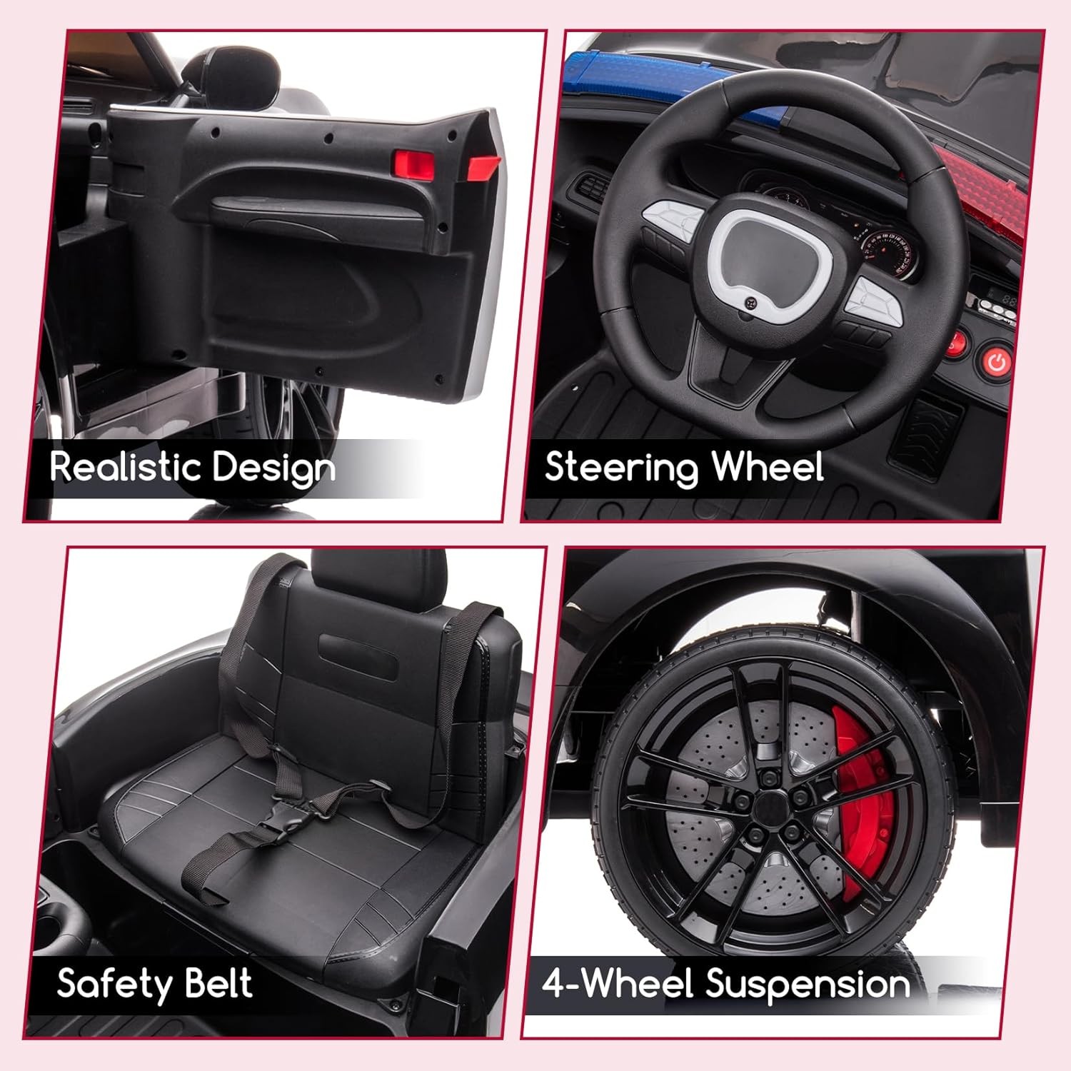 12V Ride-On Police Car Dodge Licensed, Remote Control, 3 Speeds, MP3,Safe Design