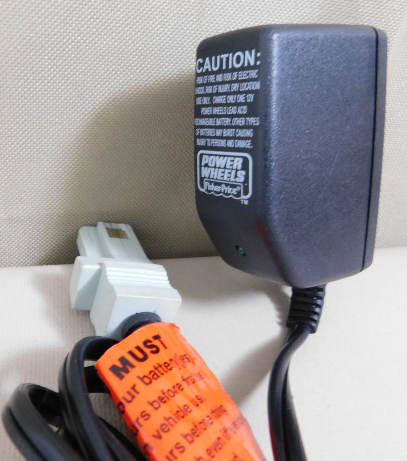 TESTED Genuine POWER WHEELS 00801-1480 12V 1.2A Battery Charger FISHER PRICE
