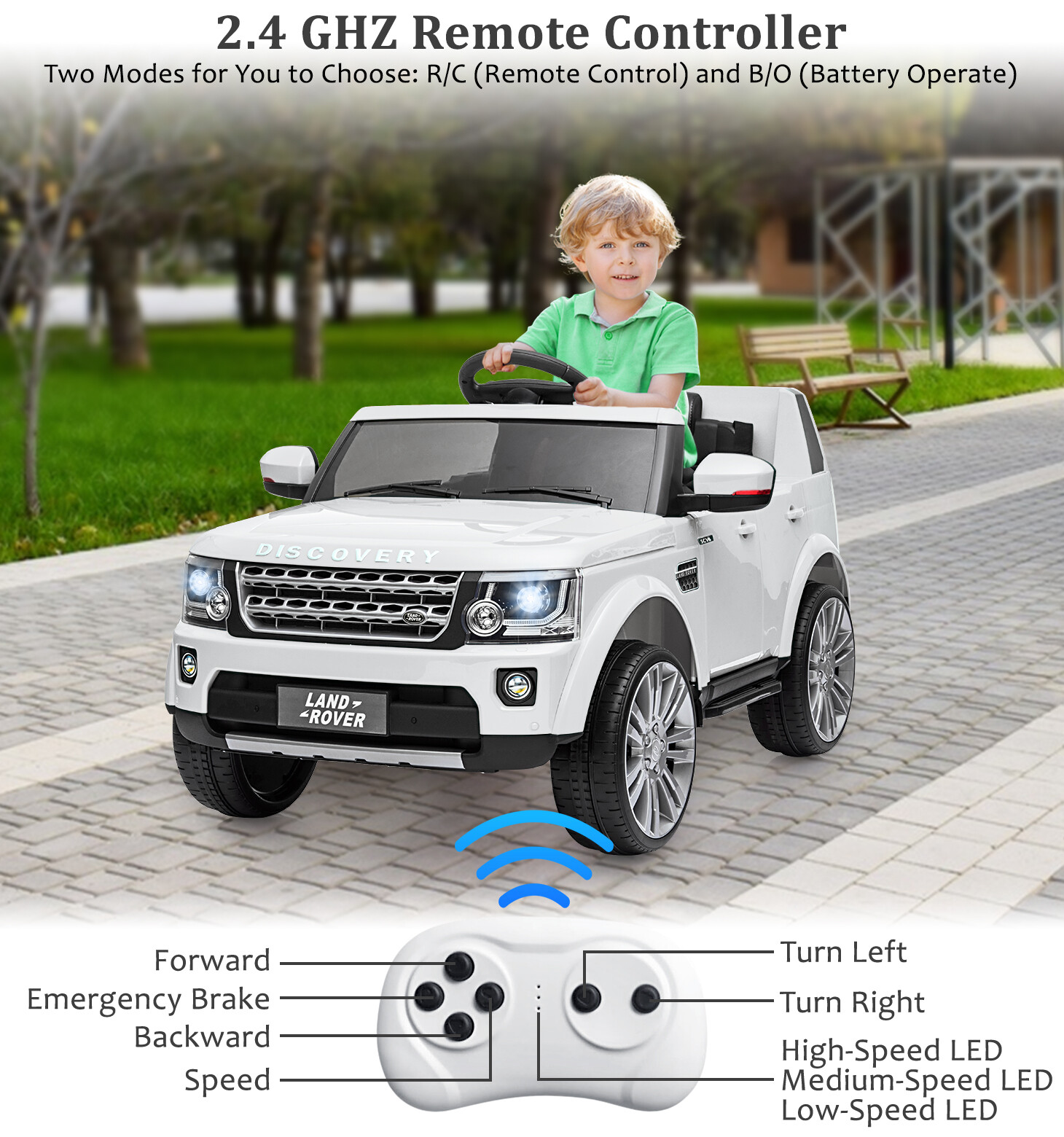 12V Ride On Toys for Toddler 3-8, Kids Electric Car With Parent Remote Control