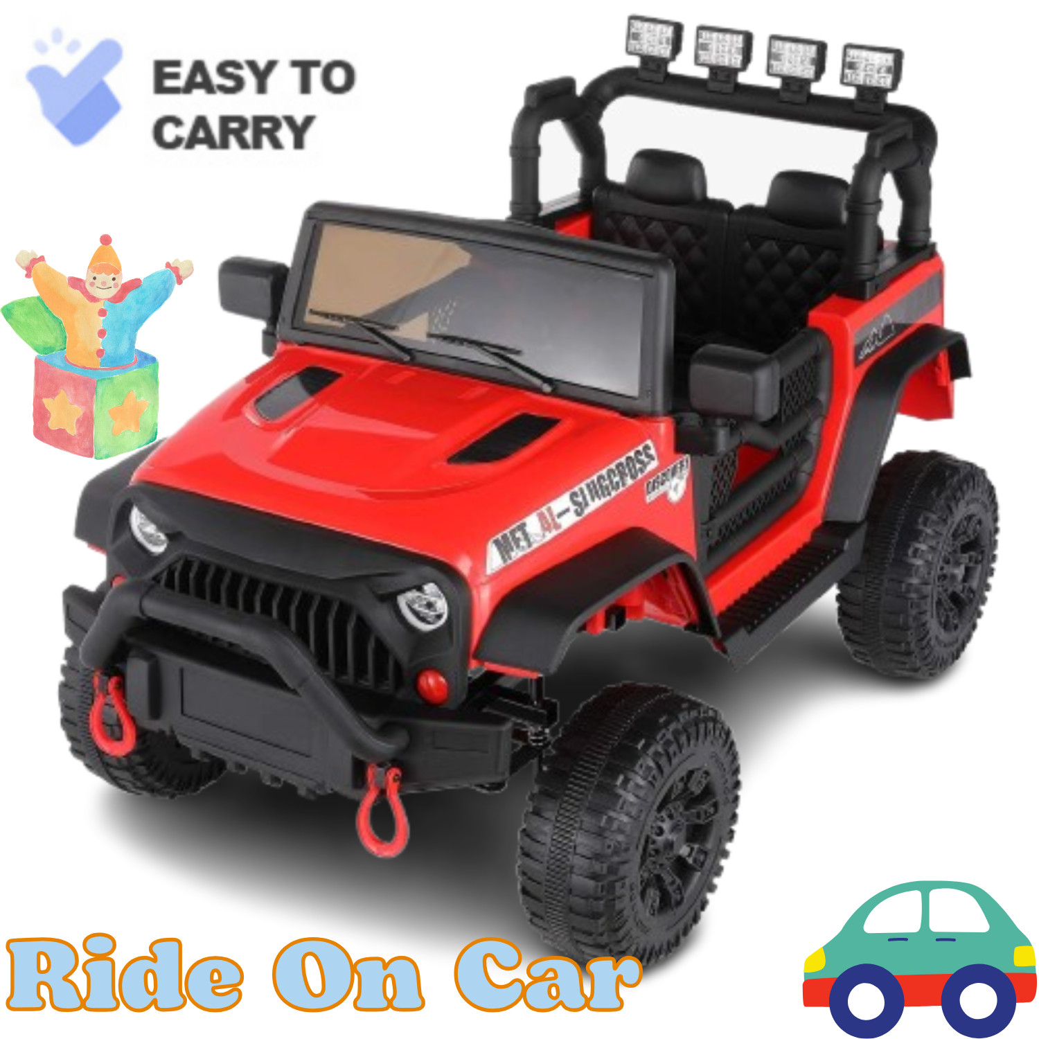 Kids Ride On Car Trucks 12/24V Electric Toy+Music LED Light Remote Control Gift-