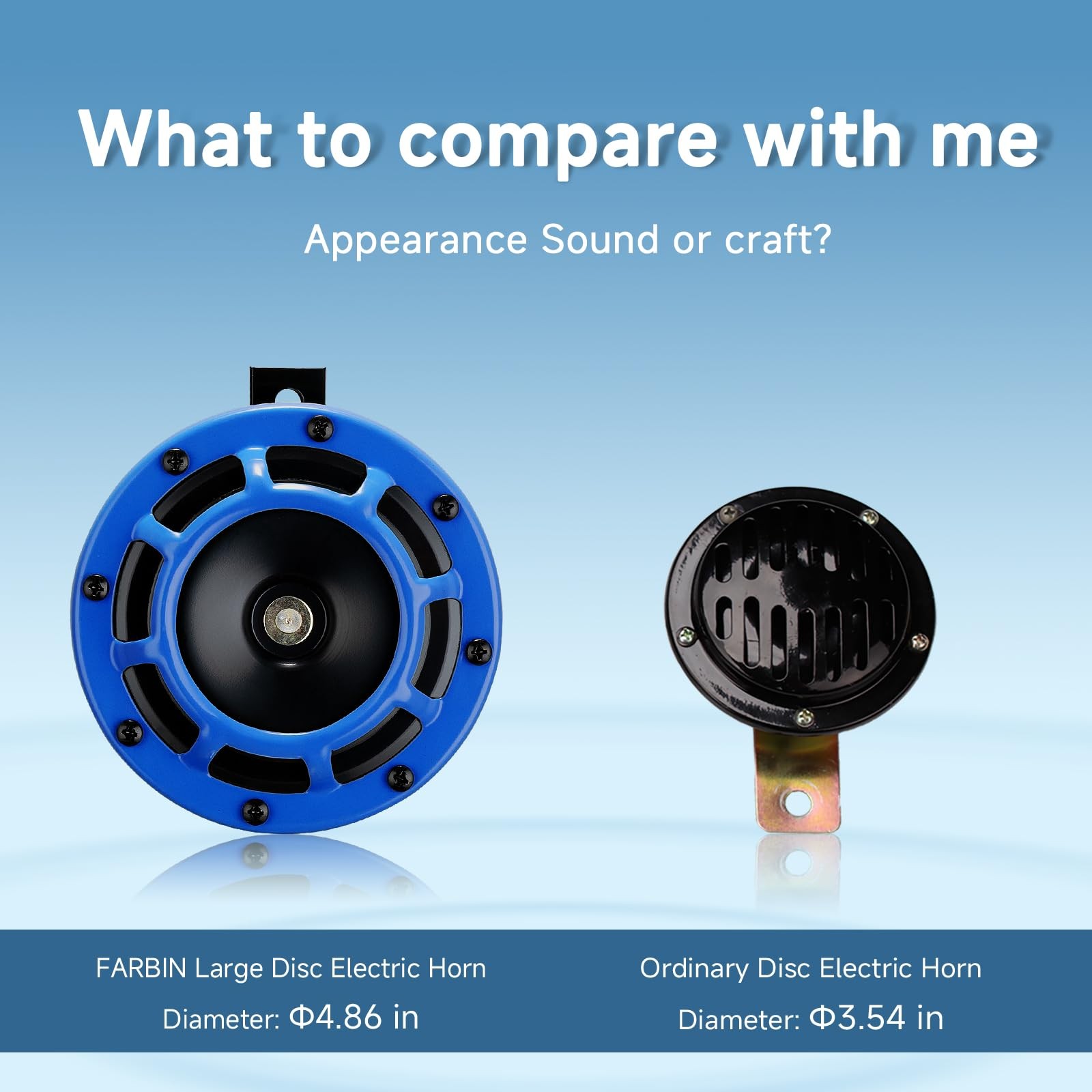 FARBIN Car Horn 12v Super Loud High Tone/Low Tone Twin Horn Kit Electric Horn…