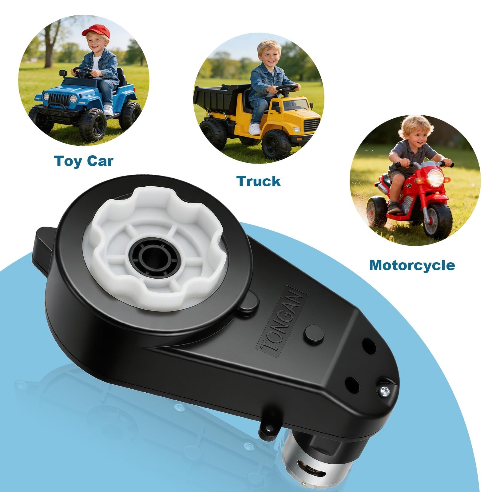High-Speed 12V RS550 Motors for Kids Ride-On Car – 40000RPM Gearbox, 2Pcs
