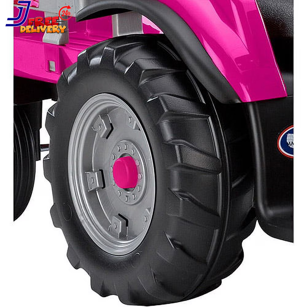Case IH Magnum Tractor and Trailer Girls’ 12 Volt Battery Powered Ride On Pink