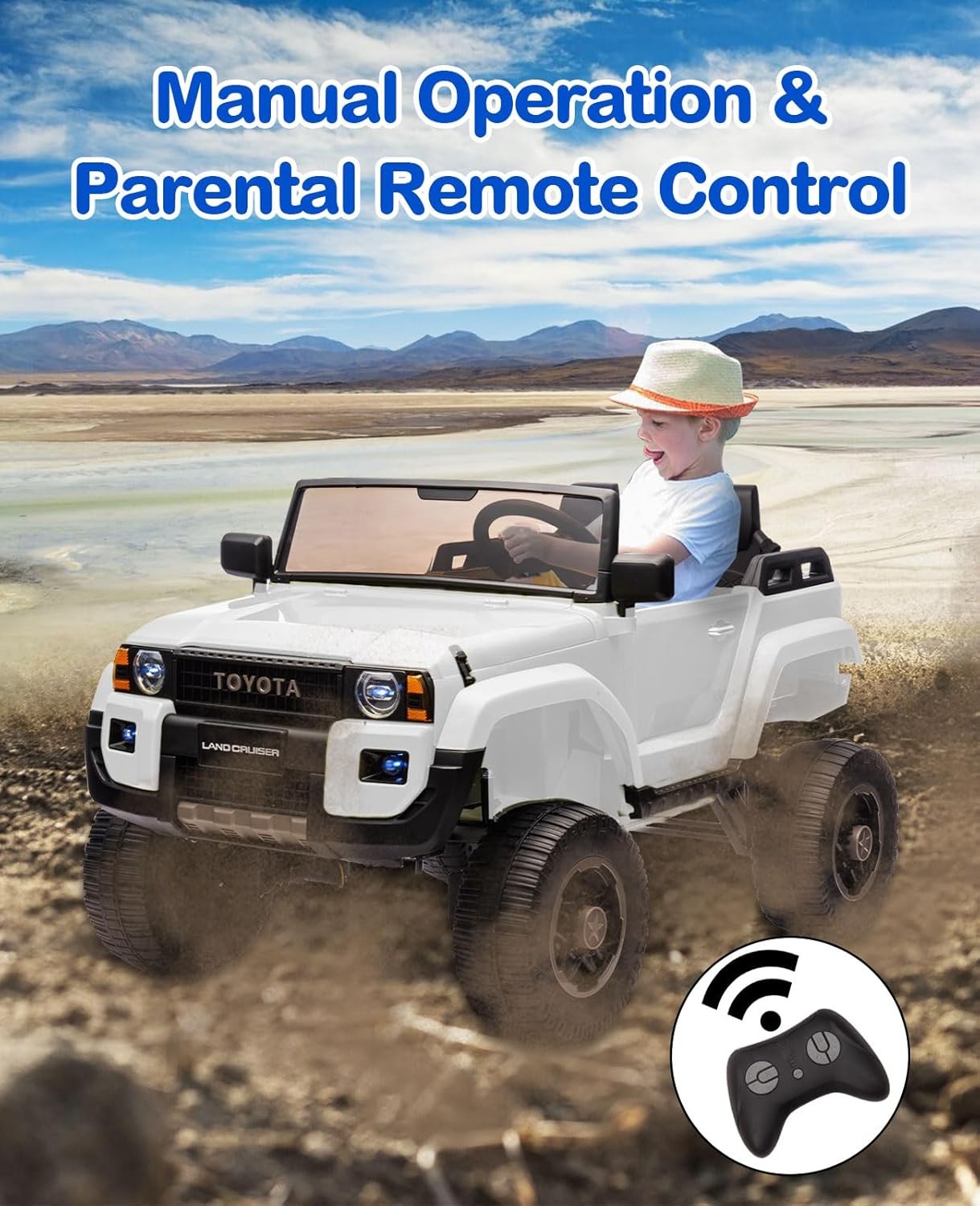 GARVEE Kids 24V Electric Ride On Toyota Licensed Car w/ Remote, 4WD/2WD, LED