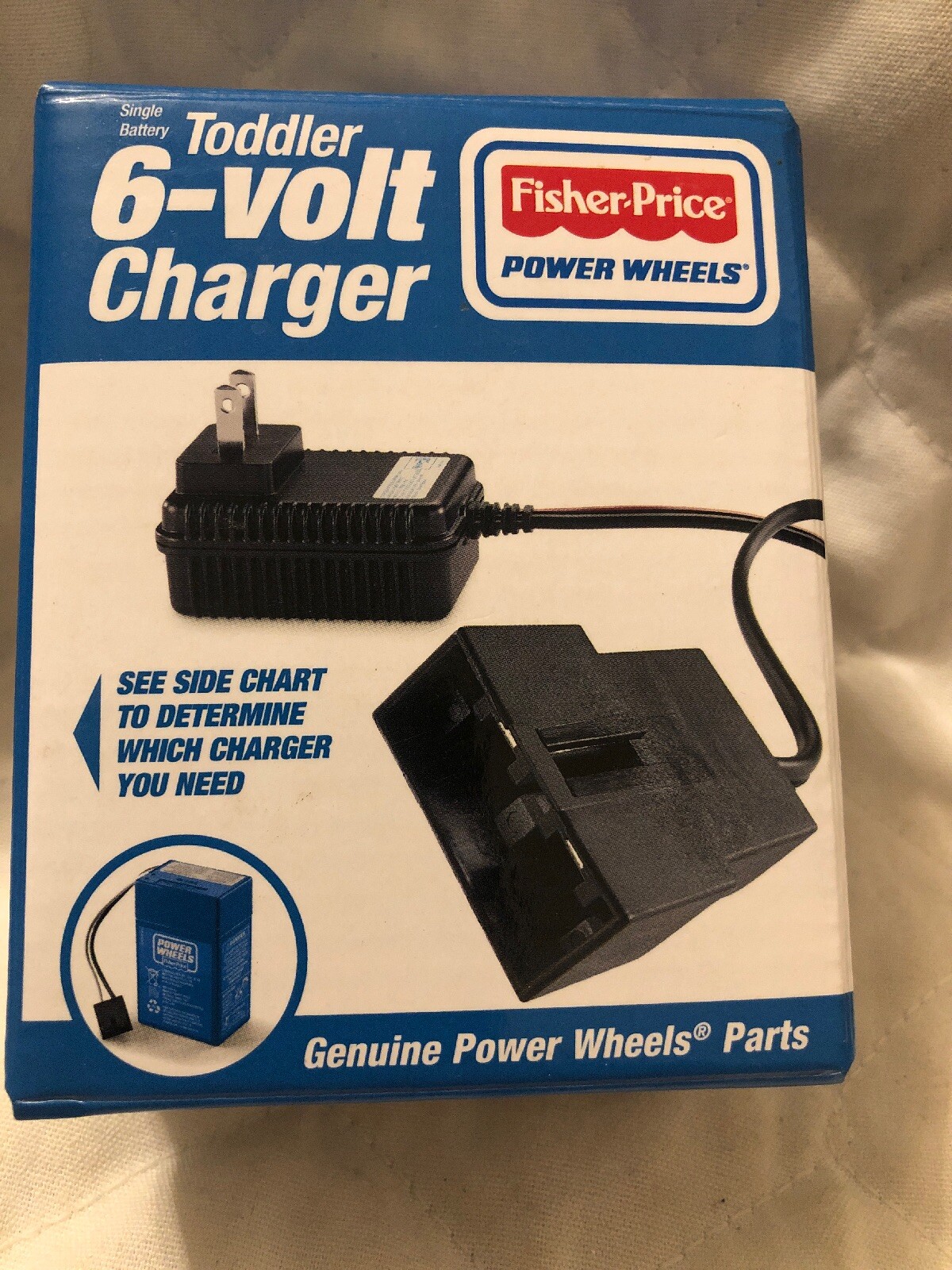 Fisher Price Power Wheels 6-Volt Battery Charger Toddler Blue P6829 6 Volt OEM
