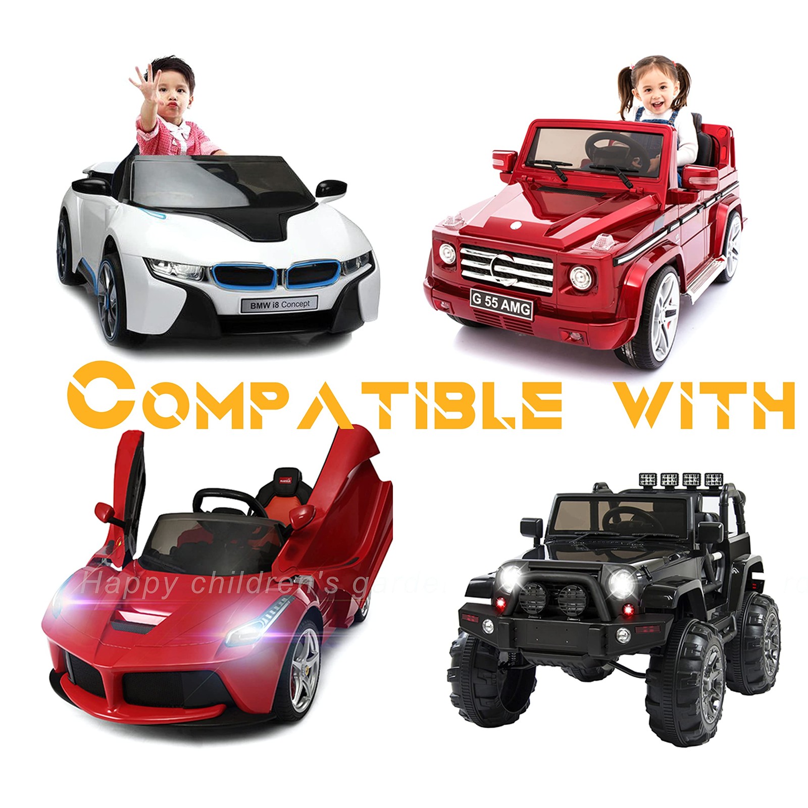 FLHFULIHUA 12 Volt Battery Charger for Kids Ride on Toys – Universal Charger…