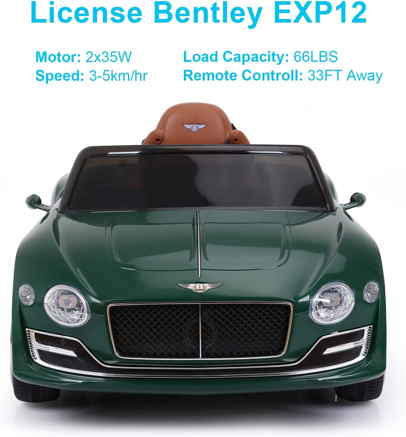 Licensed Bentley Style 12V Electric Kids Ride On Car Toys Gifts w/ Remote LED US