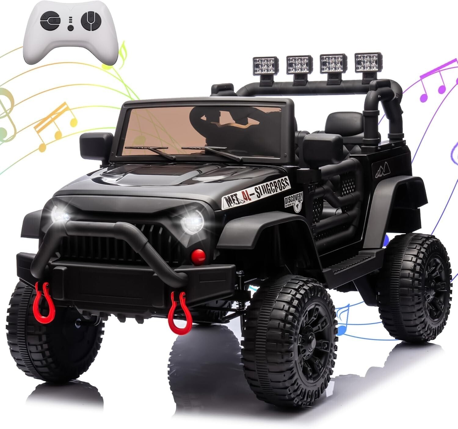 24V Kids Ride On Truck 400W Electric Jeep Car Vehicle W/ Music Bluetooth Remote