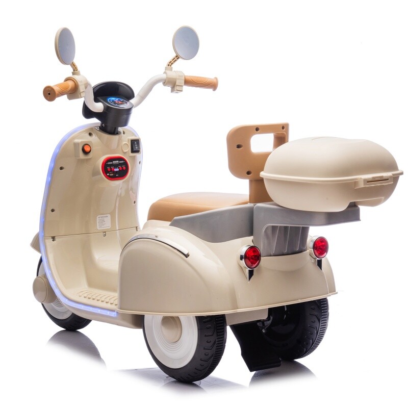 12V Kids Ride On Three-Wheel Electric Motorcycle W/Bluetooth Music For 3-6 Years