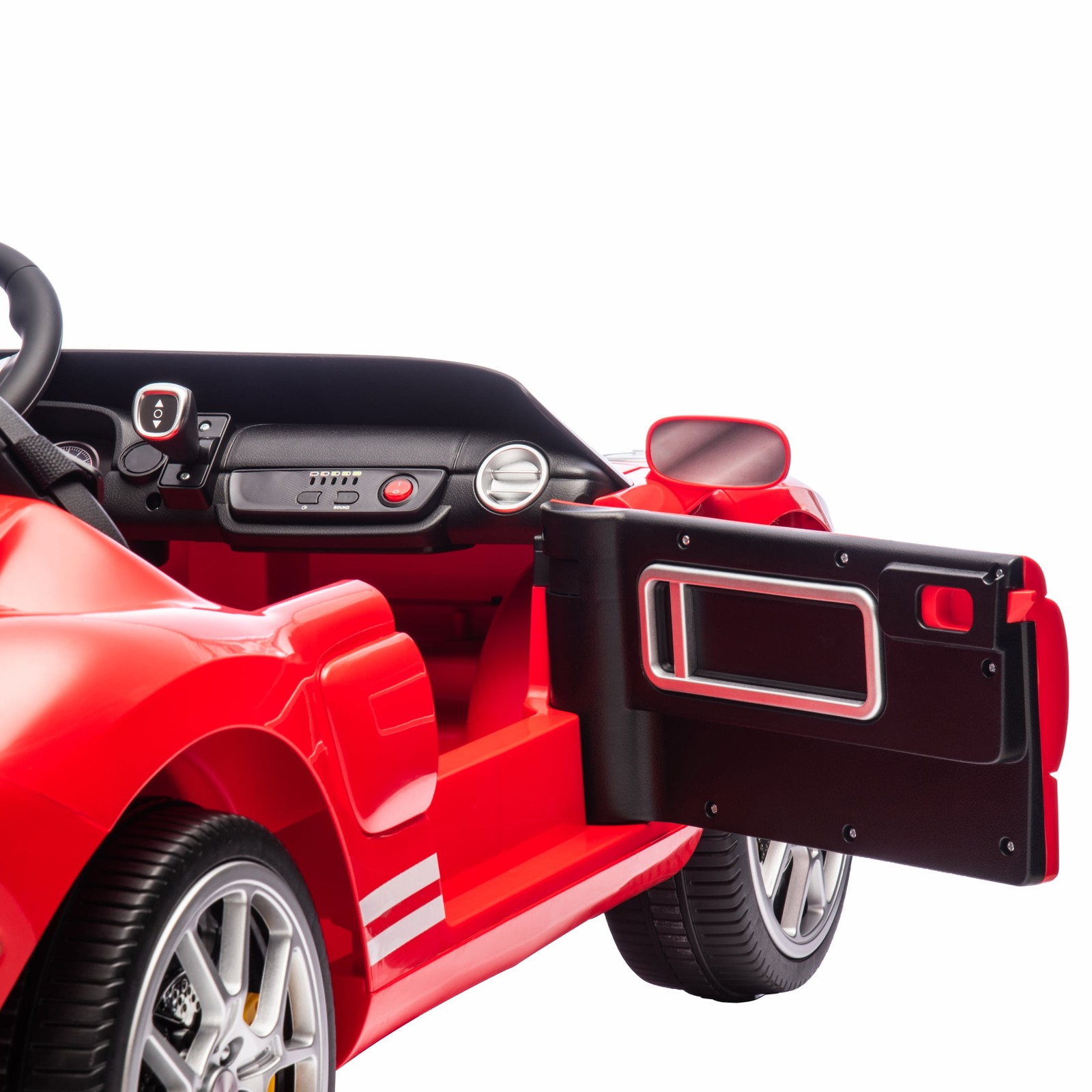 Hyper 12V Ford GT Convertible, Battery Powered Ride on Toy for Kids Ages 3+, Red