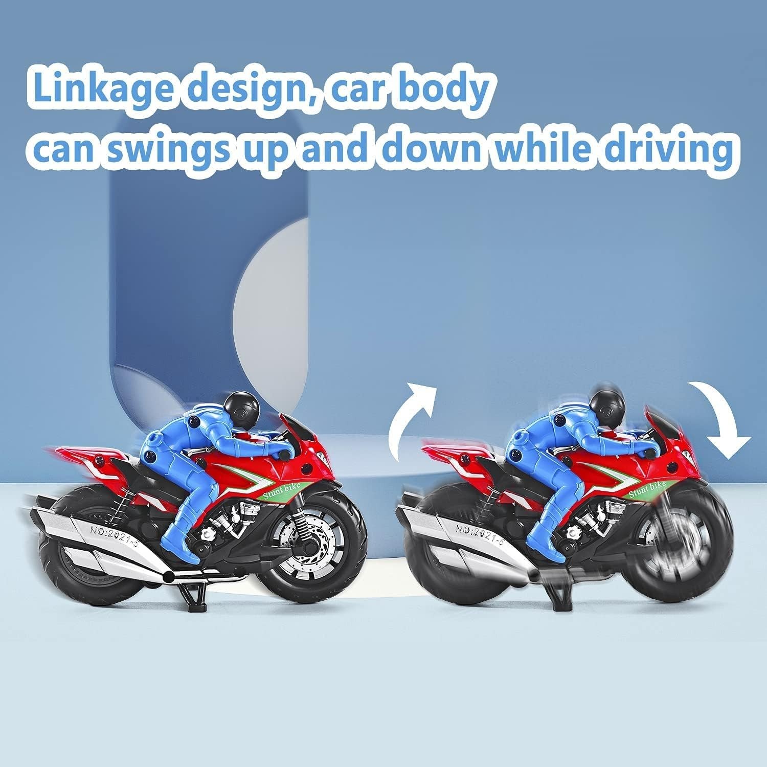 Kids Motorcycle Toys Set – 2 Pull-Back Diecast Motorcycles for Ages 3-8, Red