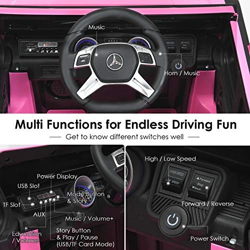 Ride on Car, Licensed Mercedes-Benz Maybach, 12V Battery Powered Vehicle Pink