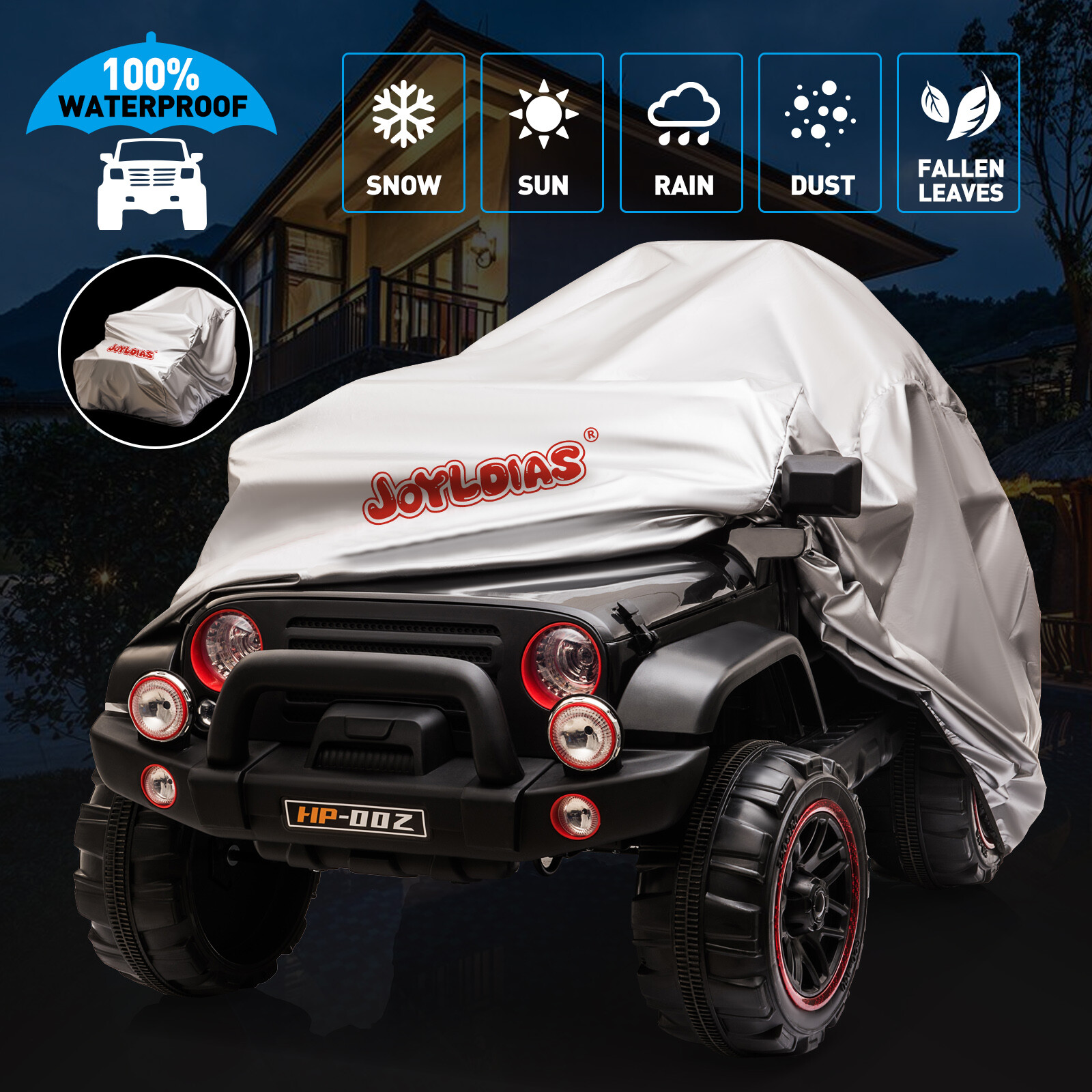 12V Battery 3 Speeds Kids Black Ride On Car Truck w/ RC+MP3+LED Light+USB+Cover
