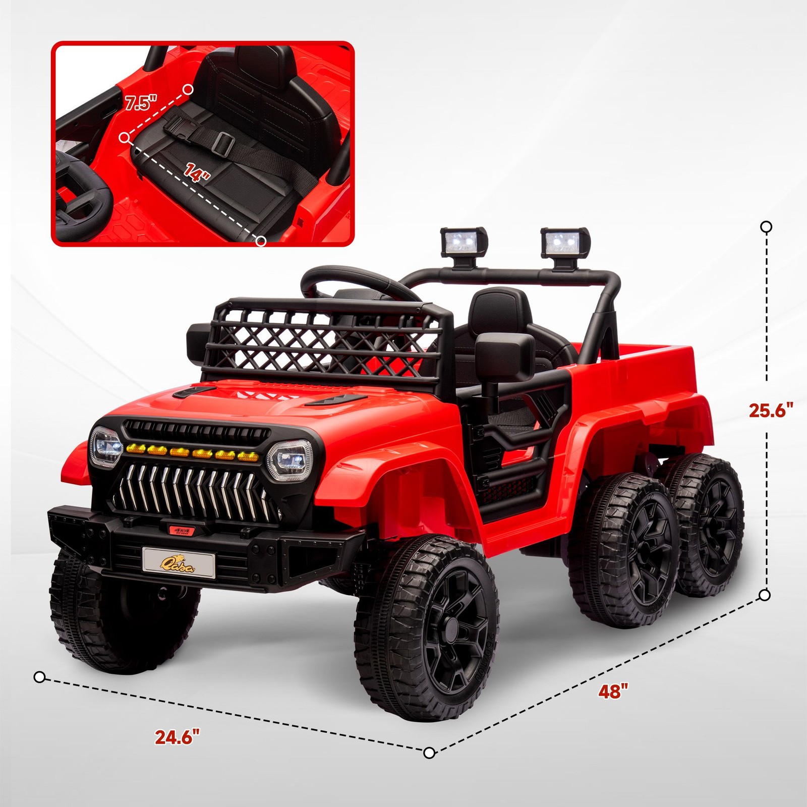 Rugged 12V 4×4 Kids Electric Car with Solid Steel Frame Safety Belt