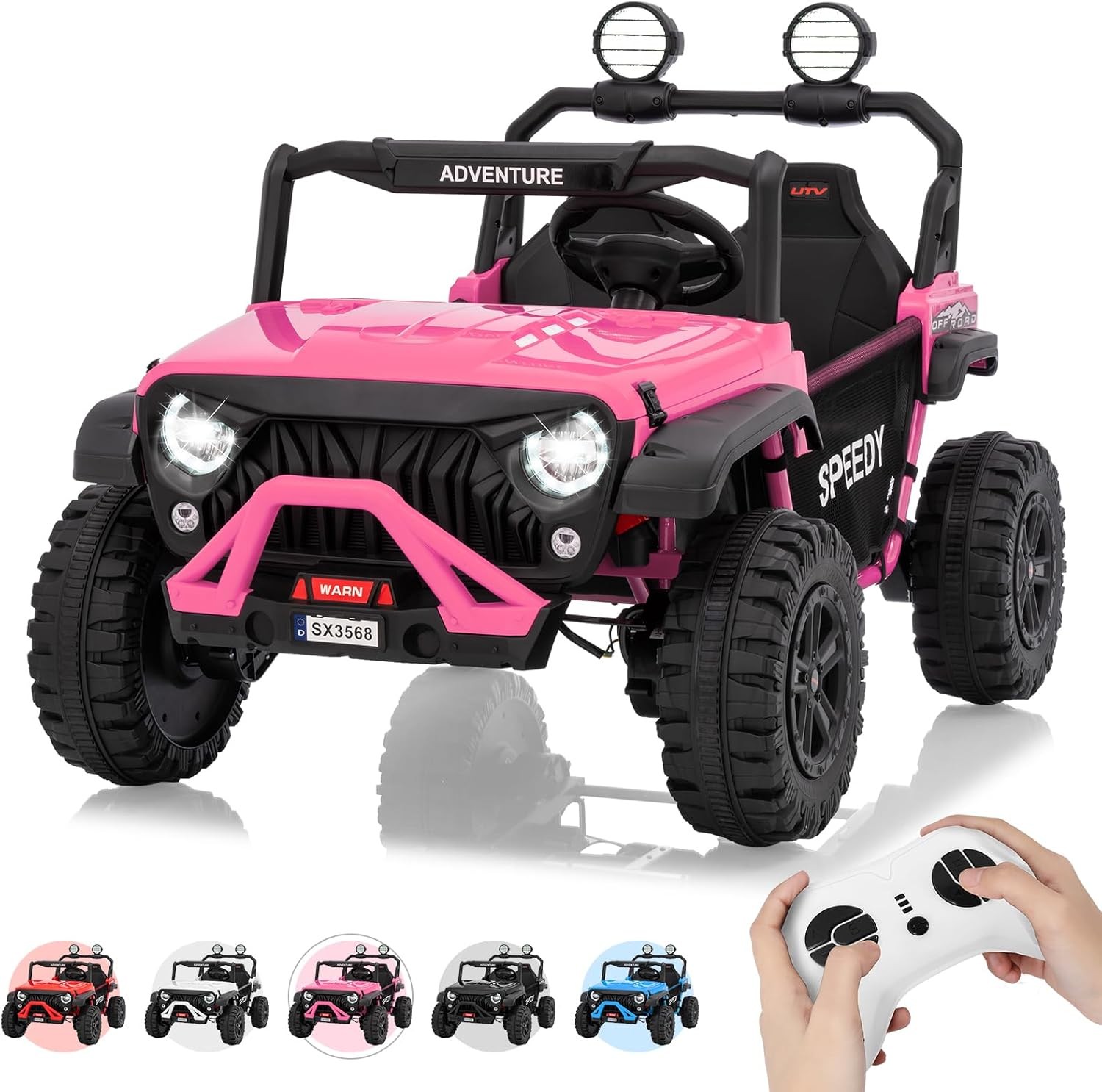 2 Seater Ride on Car for Kids Parental Remote 4WD 24V Ride on Toy 4.97MPH Truck