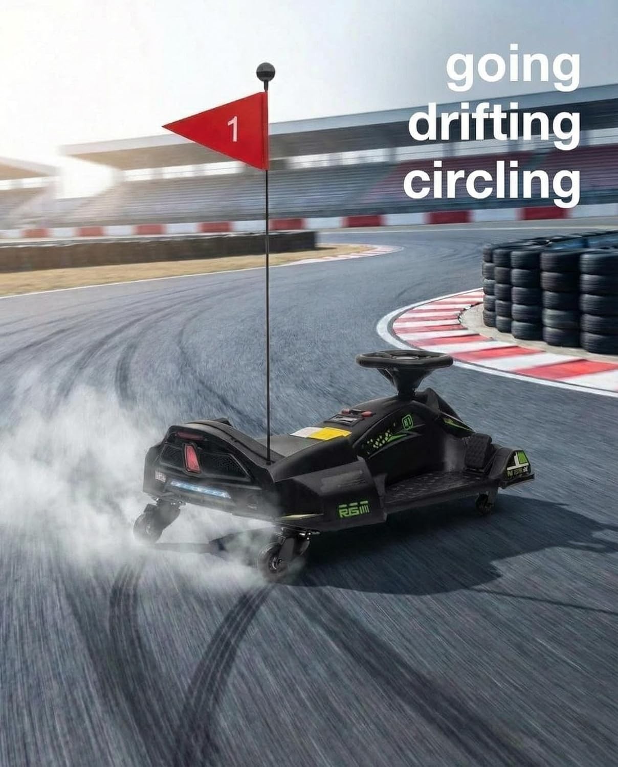 Drifting Car for Kids,45W Brushless Quiet Motor,Fast 5 Mph Electric Ride on Car