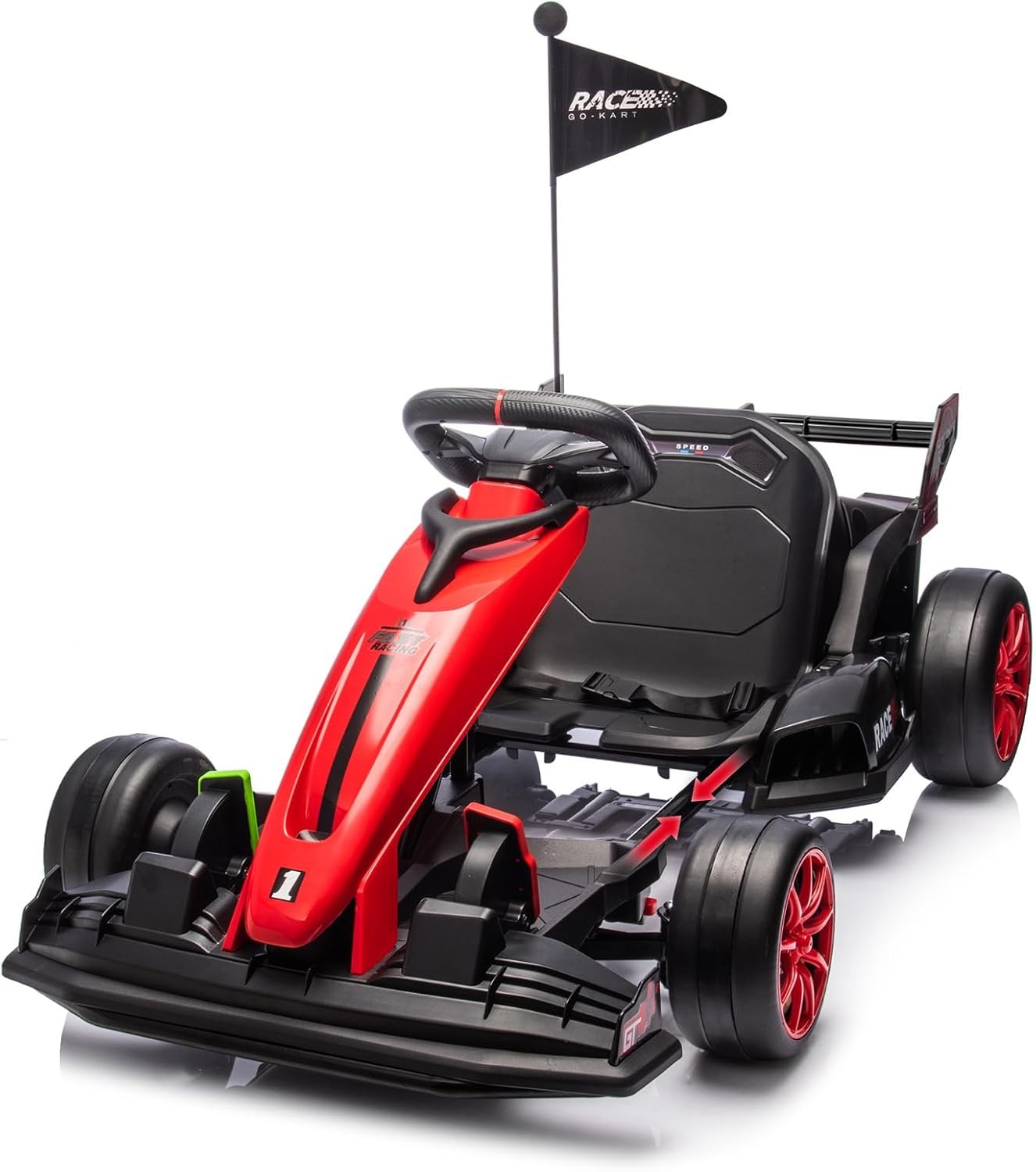 Electric Go Kart 24V 7Ah Drifting Racing Ride On Toy for Kids 6+ Max Load 135lbs