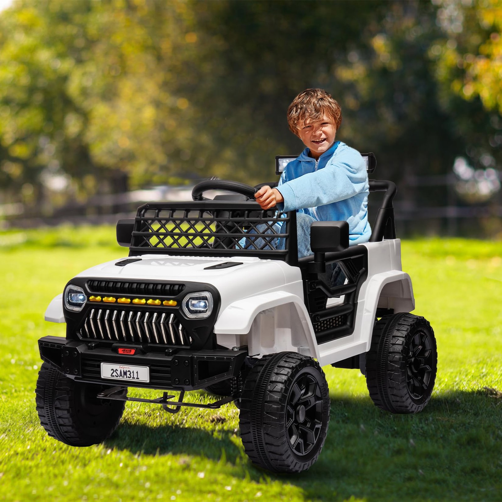 12V Ride On Electric Truck Car Toys for Kids w/ Remote LED Battery Power Wheels