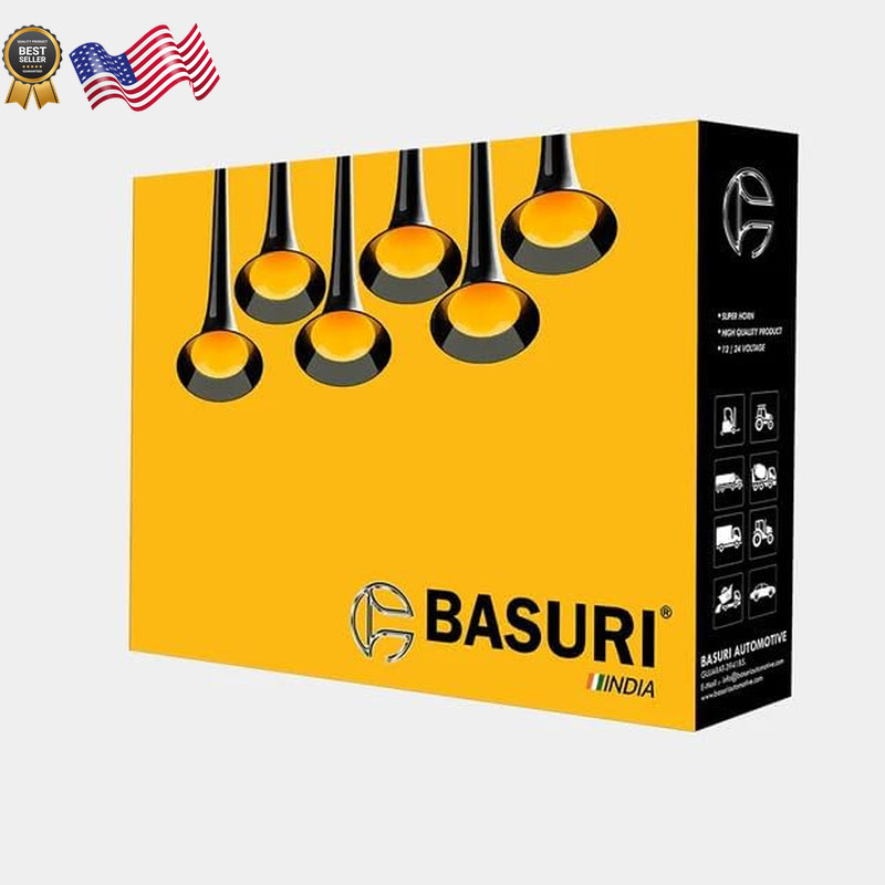 BASURI Musical Air Horn 12/24 Volt 130 DB Version (Baby Shark 5.0) 24 Super Loud