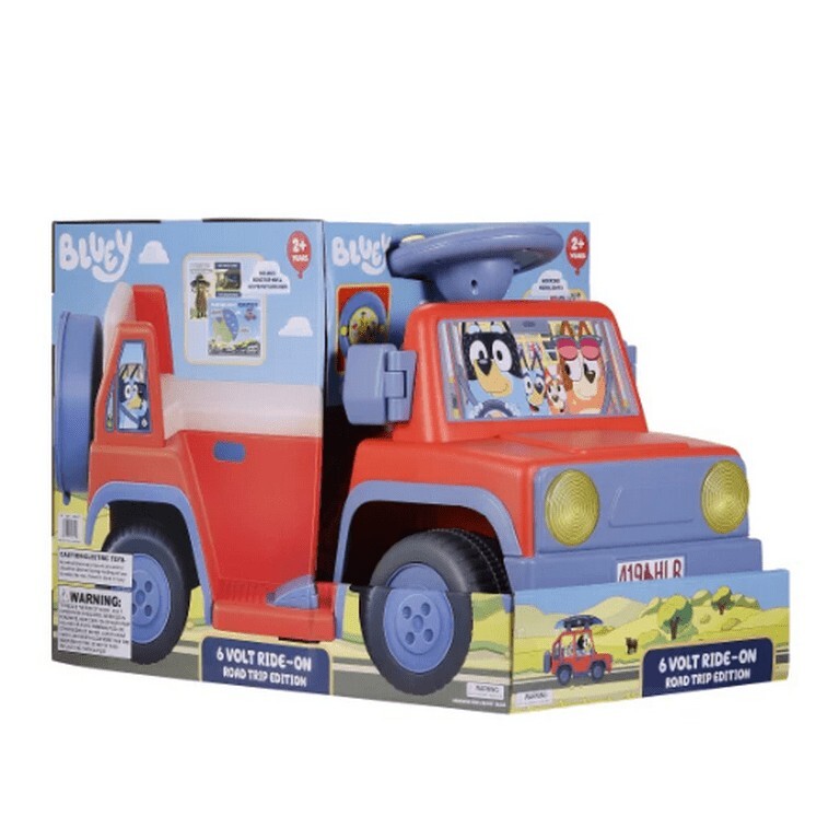Bluey 6V Ride On Car for Kids with Sound Effects & Music NEW FREE SHIPPING
