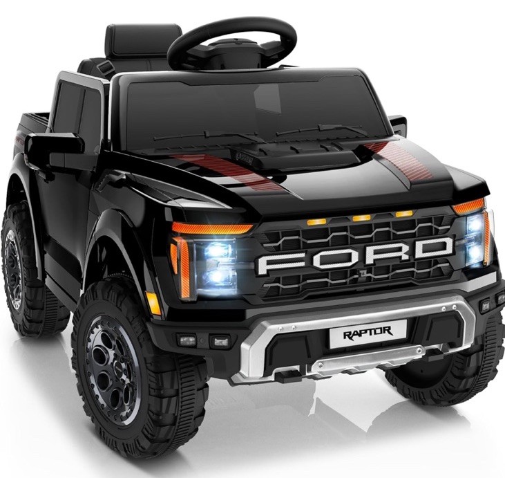 First Ride On 12V Licensed Ford F-150 Raptor Kids Ride on Toy.