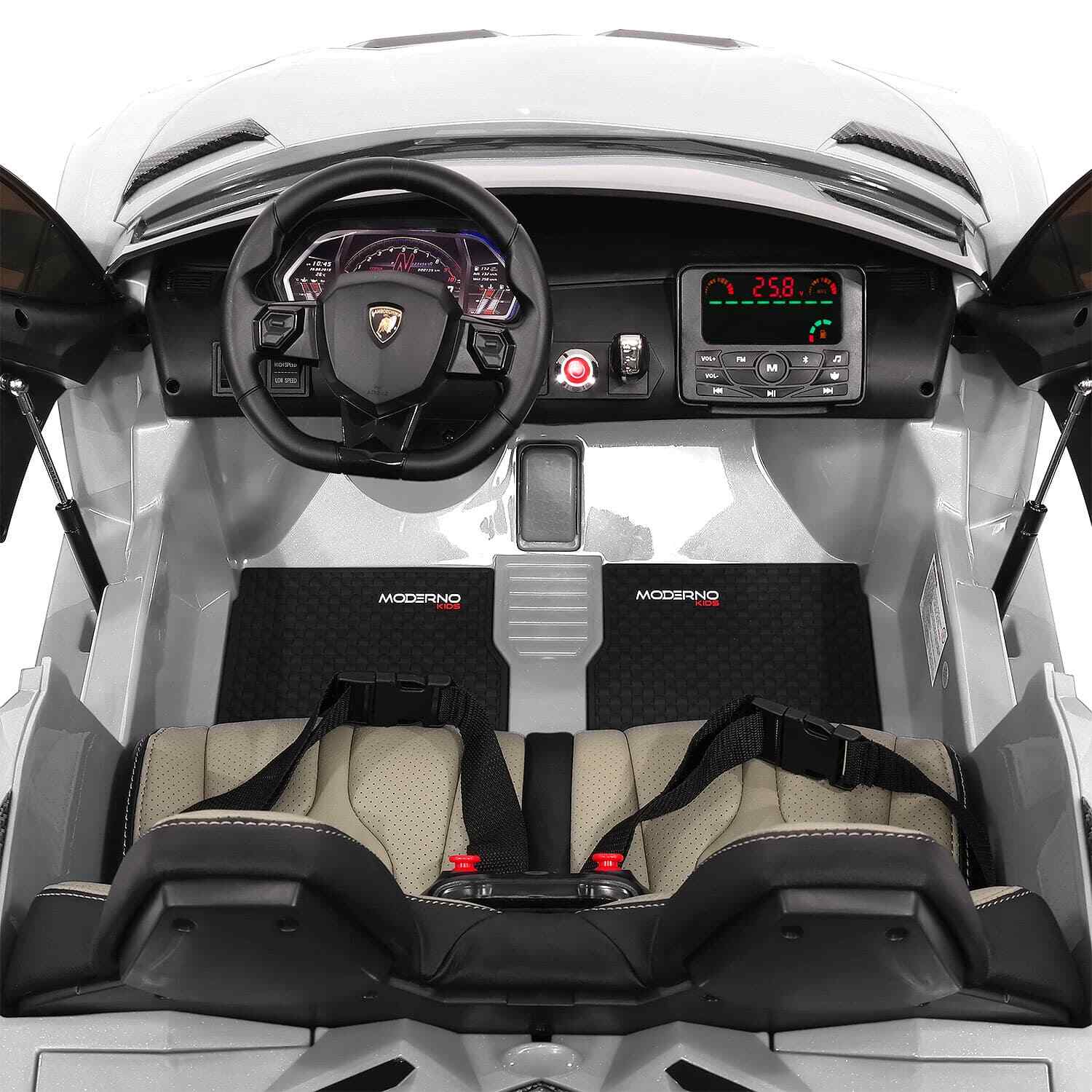 24V 2 SEATS LICENSED LAMBORGHINI AVENTADOR SVJ KIDS RIDE-ON SPORTS CAR,LIGHTS+RC