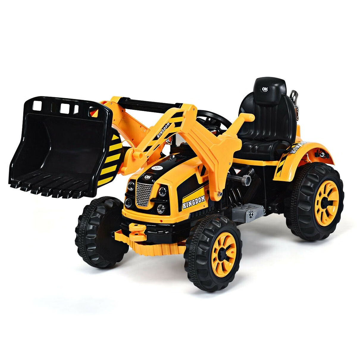 12 V Battery Powered Kids Ride on Dumper Truck-Yellow. – Color: Yellow