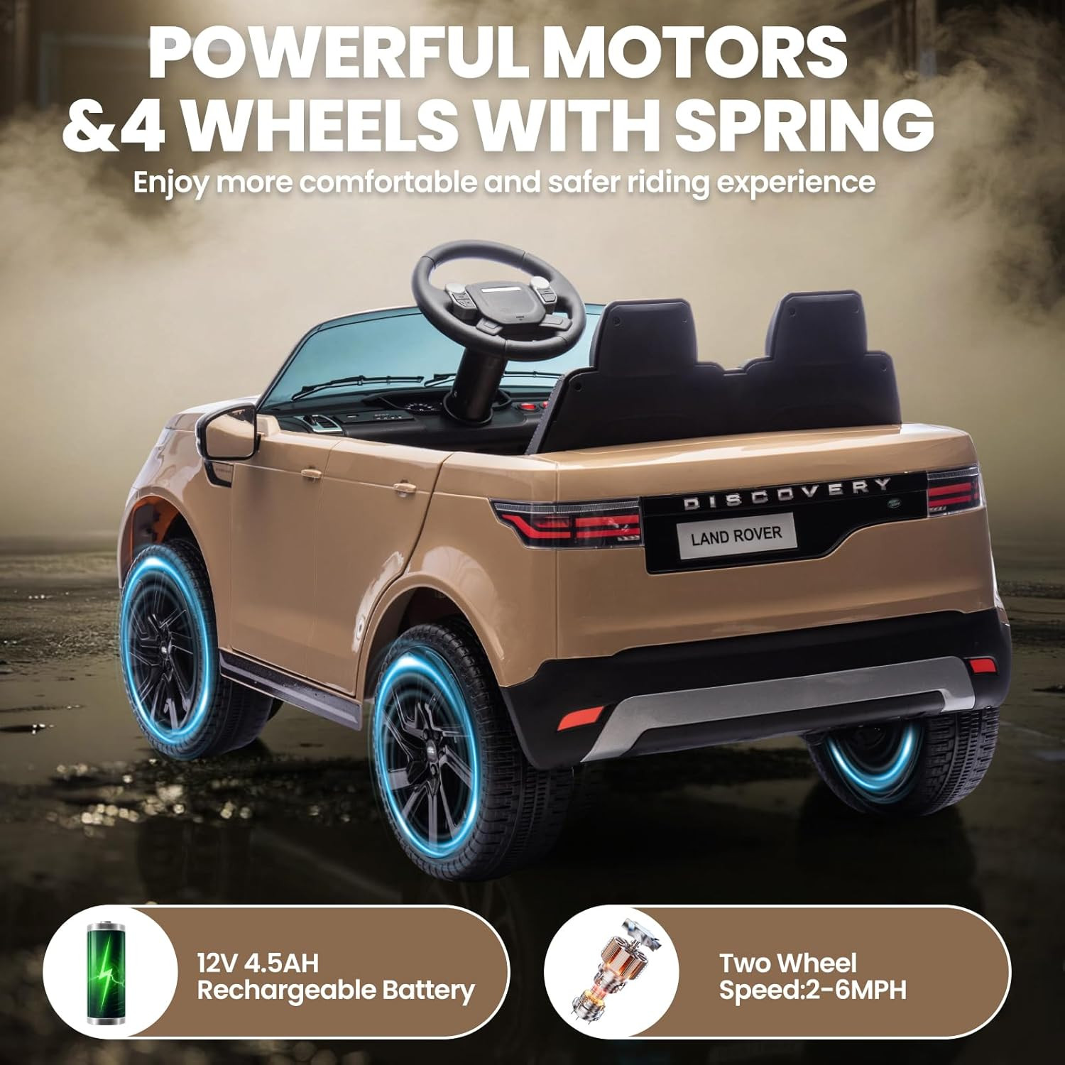 Ride on Car for Kids -12V Licensed Land Rover Electric Ride on Toy with Parental