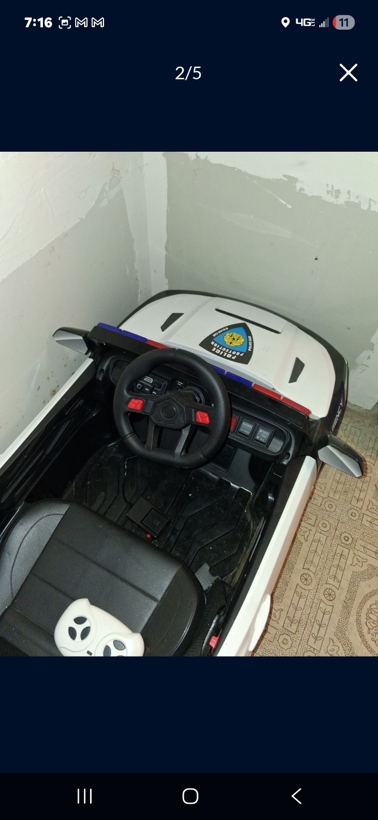 Tobbi 442170 Ride On Police Car with Remote Control