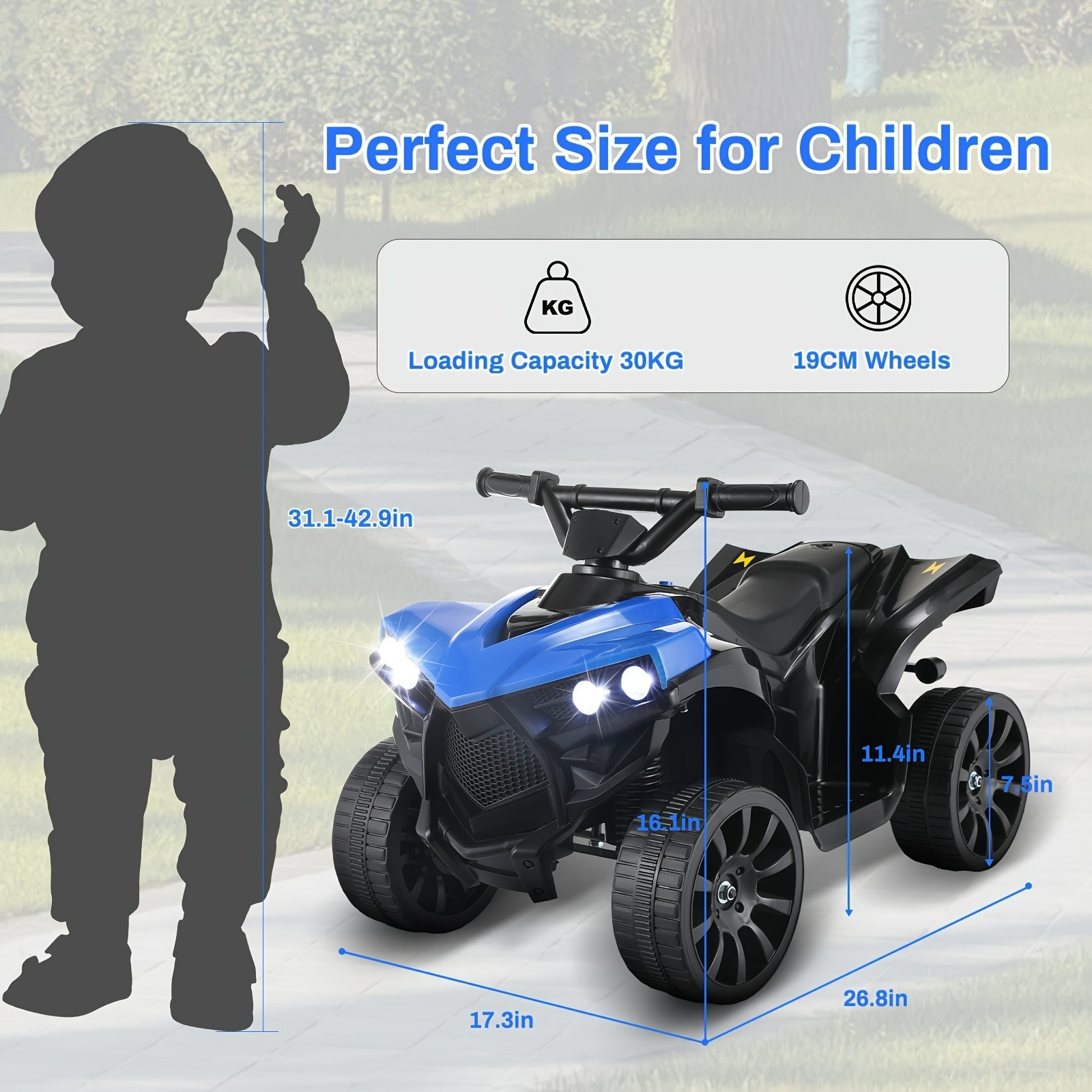 Kids ATV 4 Wheeler Quad Car Off-road Ride