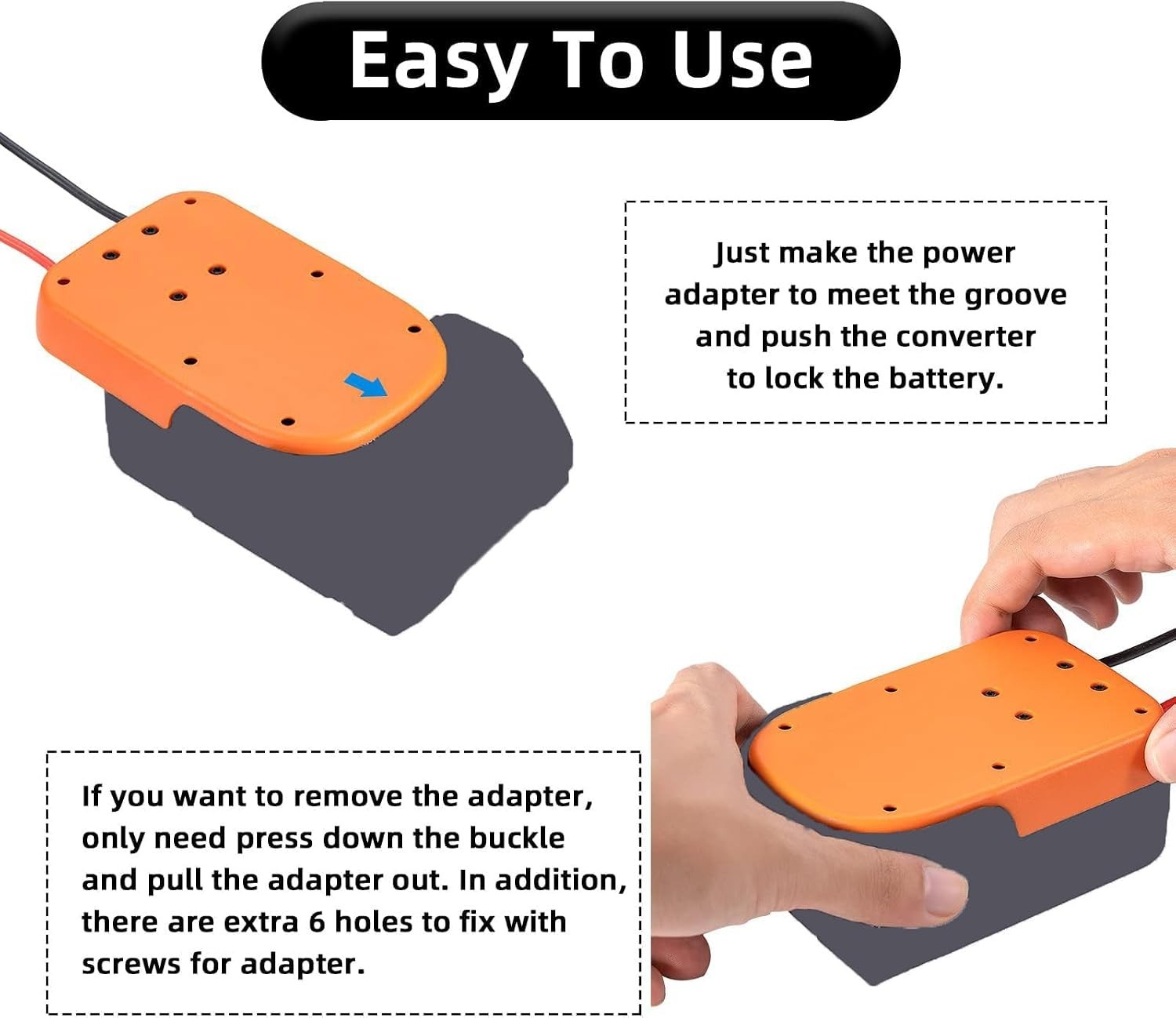 Versatile 18V Battery Adapter for Power Wheels & Robotics – Short Circuit Safe