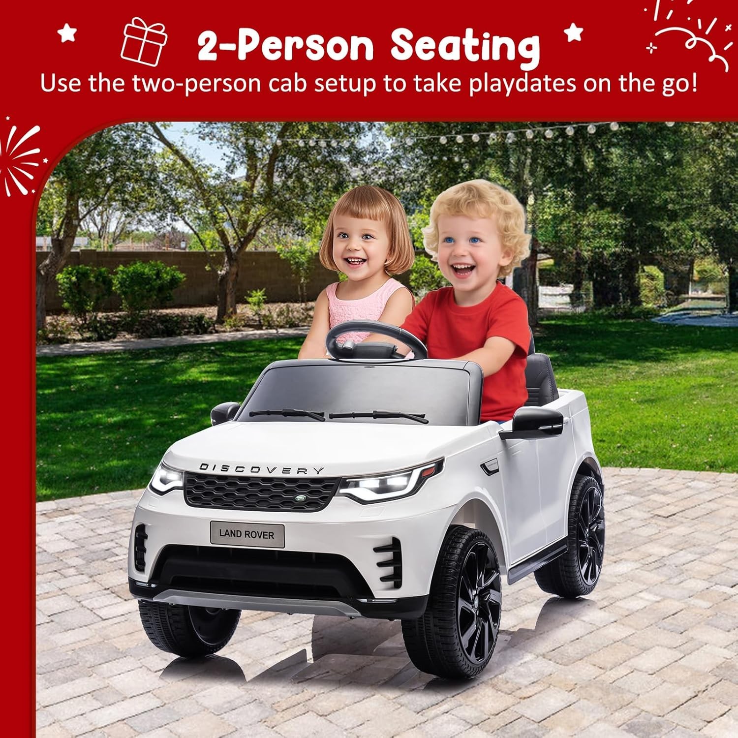 12V Land Rover Licensed Electric Car for Kids Parental Remote Fun Outdoor Toy