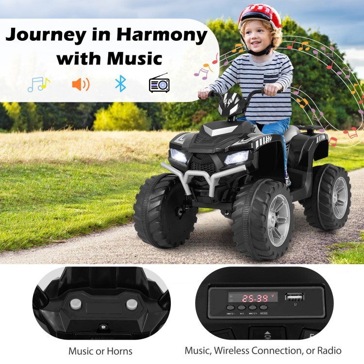 24V Battery Power Kids Ride-On Electric ATV Gift Kids With Wireless Connection