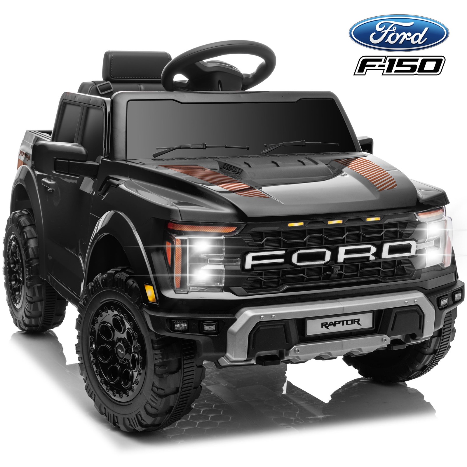 Ford F150 12V Ride On Toy Car Raptor Electric Powered Truck Remote Control