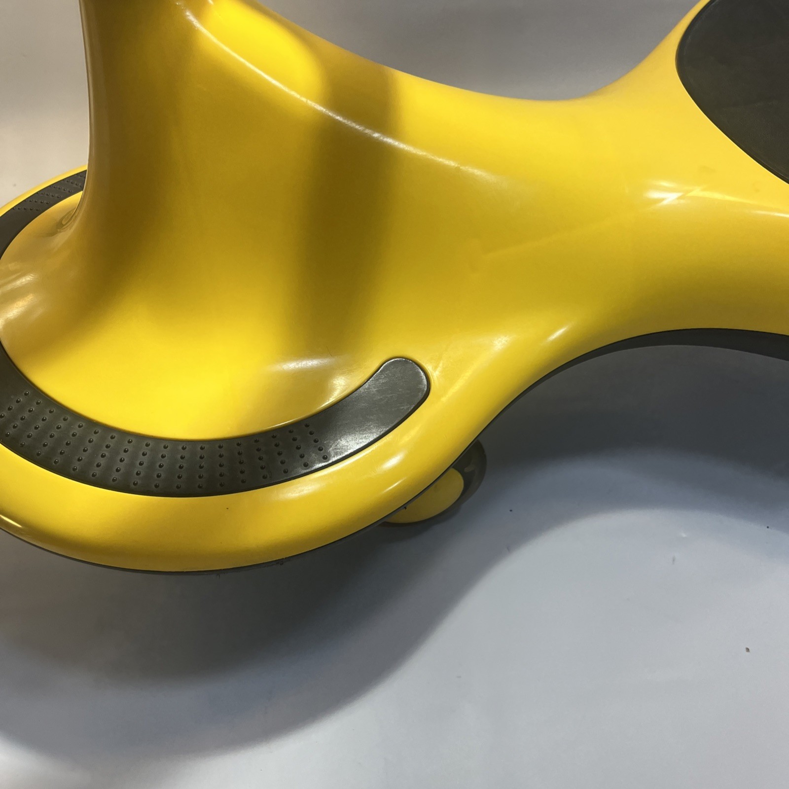 Kids Wiggly Ride-On Yellow Car Toy Light Up Wheels Ride Vehicle