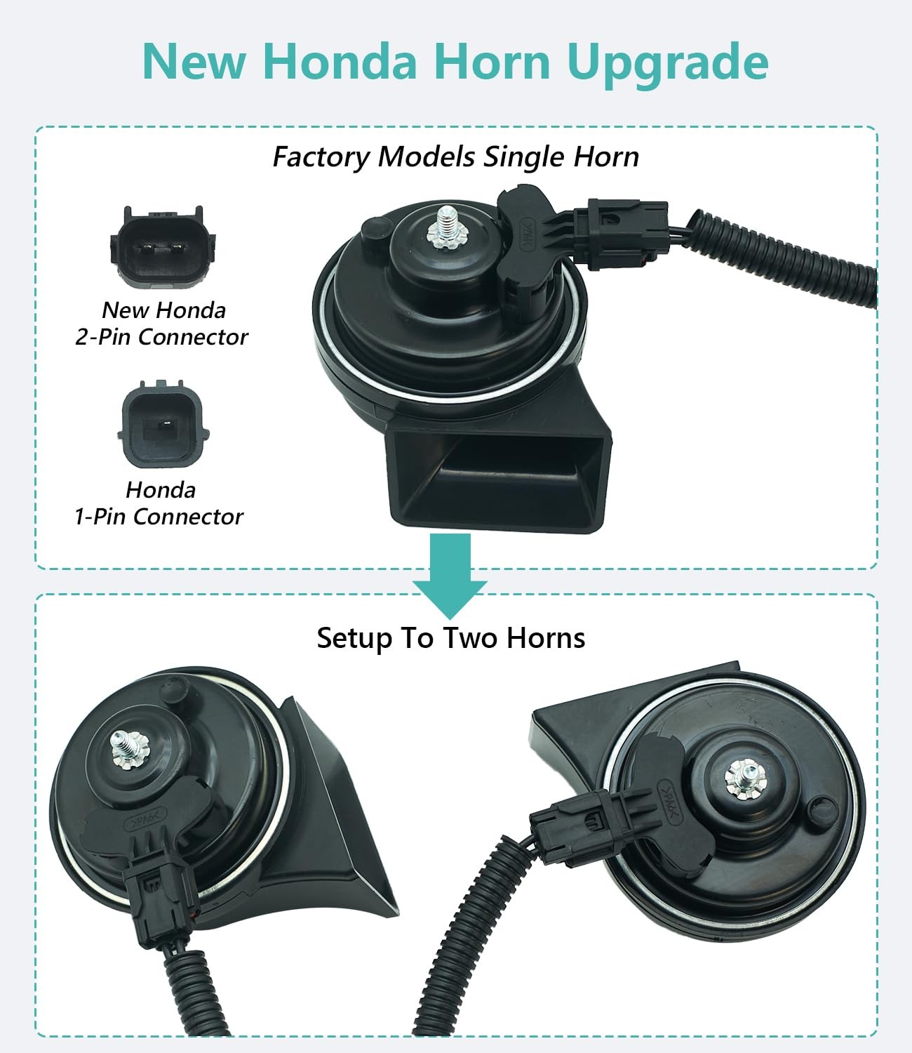 Car Horn Connector Converter for Honda CR-V, Civic, HR-V | Dual Tone Upgrade Kit