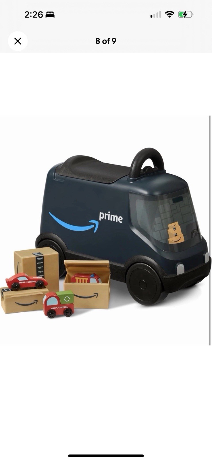 Amazon Delivery Van Ride on Toy for Kids, Blue Toddler Ride on Toy for Ages 2+