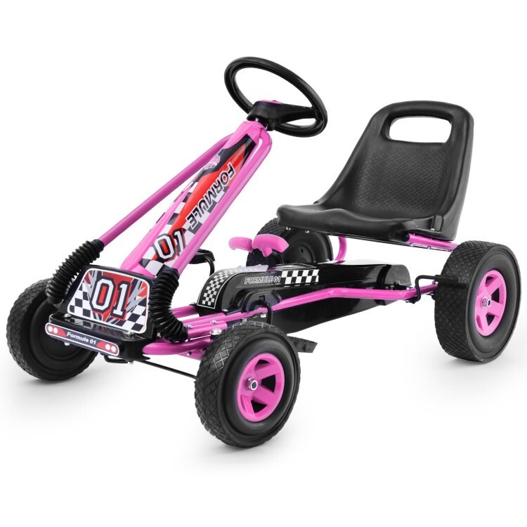 4 Wheels Kids Ride On Pedal Powered Bike Child Metal Go Kart Racer Car Play Toy