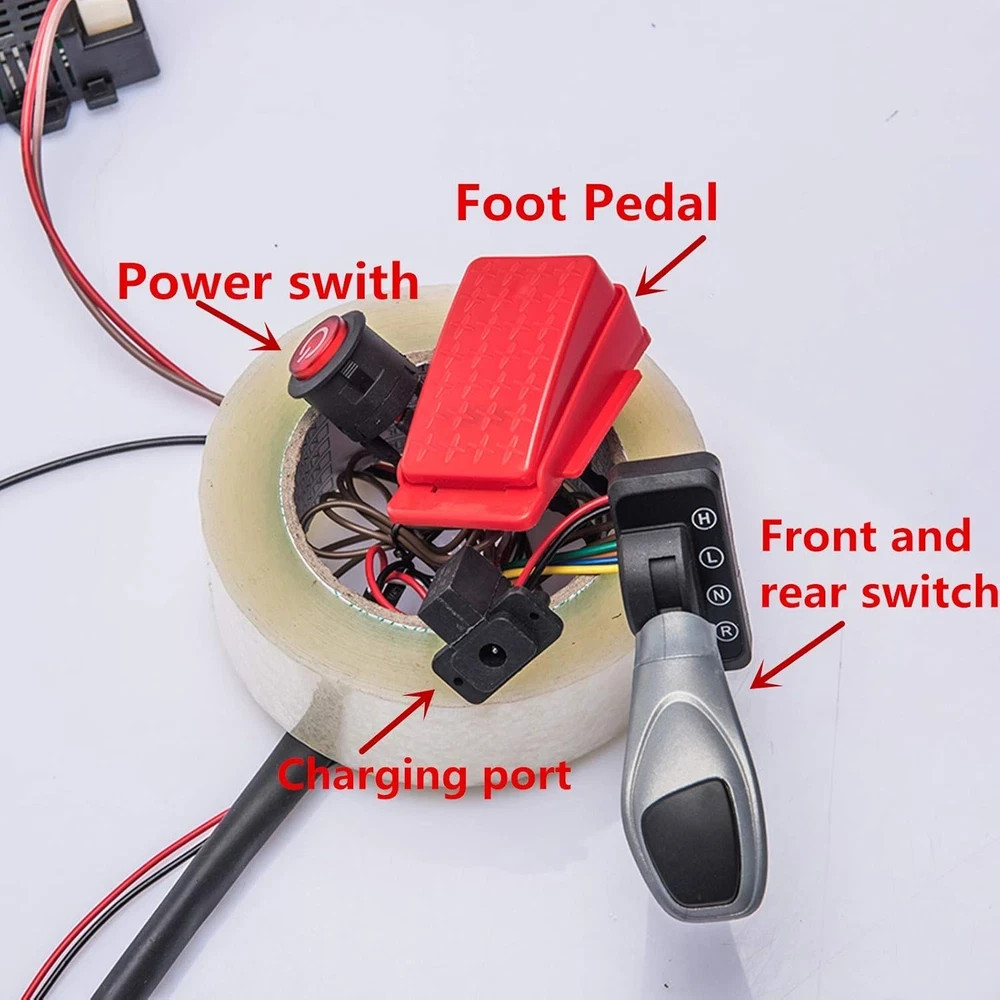 12V Kids Ride-On Car Remote Control Upgrade Kit with Motors & Accessories